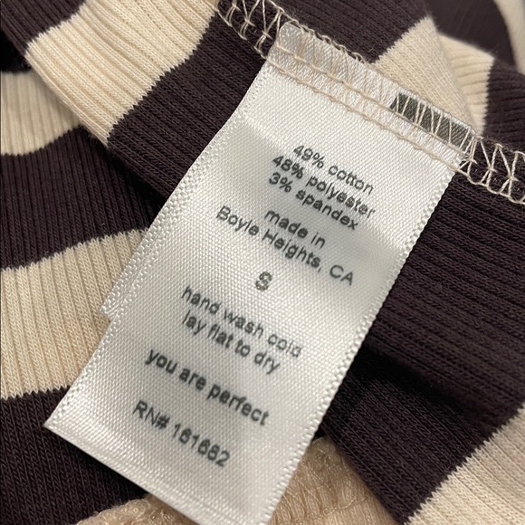 PerfectWhiteTee Striped Long Sleeve Top - Picture 5 of 7